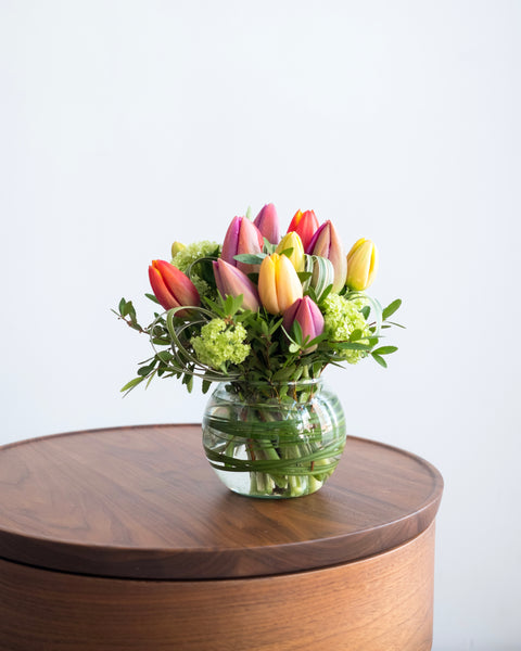 Tulip Blossom Vase Arrangement